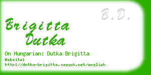 brigitta dutka business card